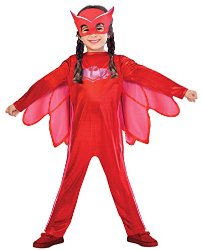 set high (PKT) (9902947) Child Girls Owlette Costume (5-6yr), Rot