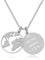 TIMANDO Damen Weltkarten Kette mit Gravur Namenskette Personalisierte Halskette Kettenanhänger Weltkugel Globus Anhänger Geschenk