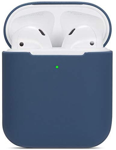 kompatibles Airpods Hülle,Watruer ultradünnes, weiches, silikonschonendes, stoßfestes Schutzzubehör. Schutzhülle für Apple Airpods 2 & 1-Ladekoffer - Blau