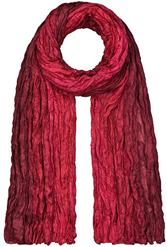 Japanwelt Seidentuch elegantes Damen Halstuch Crash-Schal 100% Seide silkroad 90 x 180 cm Verlauf Rote Beeren