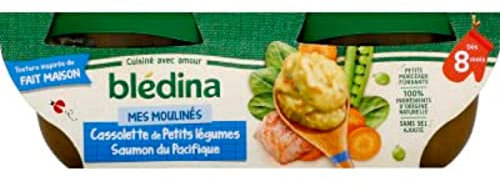 Blédina Petits légumes, saumon du Pacifique, dès 8 mois - Les 2 bols de 200g