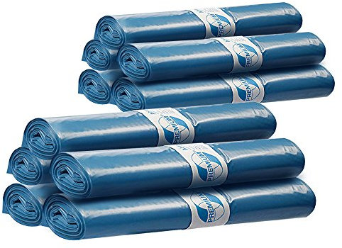 10 x DEISS PREMIUM Abfallsack 120 Liter blau, 1220 g/Rolle, T60 - B07FXL4W5C | Rolle (25 Stück)