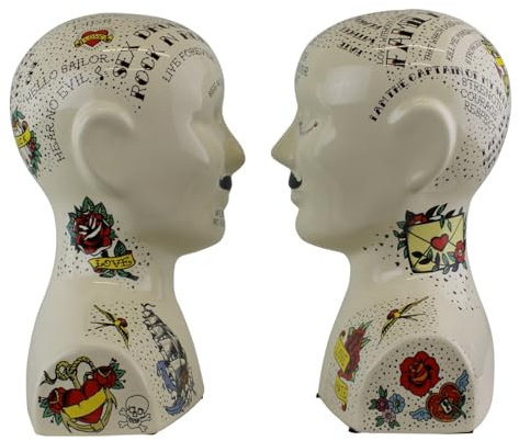 Phrenology Head Book Ends (2/4)
