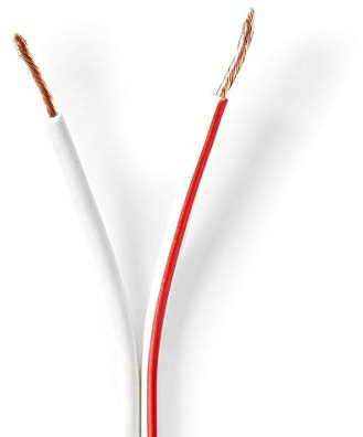 NEDIS - Câble haut-parleur - 2 x 1,5 mm² - 100 m - Rouleau - Blanc