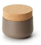 Continenta Keramikdose mit Korkdeckel, matt taupe Ø 10,5 x 10 cm, Keksdose, Vorratsdose, Vorrats Behälter, Aufbewahrungsbox