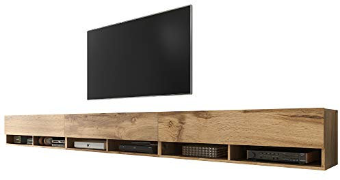 Selsey WANDER - Mobile TV Sospeso/Porta TV Moderna/Rovere Dorato / 300 cm