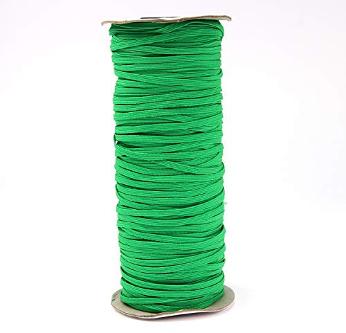 Urhome 3mm Elastico Piatti verde menta per Cucito e Artigianato I Elastico Corda per Maschera facciale Elastica per Maglieria Cavo Elastici I Lunghezze 5 metri