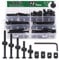 Keadic 122 Stück M6 x 35/45/55/65/75 mm Babybettschrauben Hardware-Ersatzset, schwarze Innensechskantschrauben, Zylindermuttern, Sortiment für Möbel, Kinderbetten, Betten, Krippe
