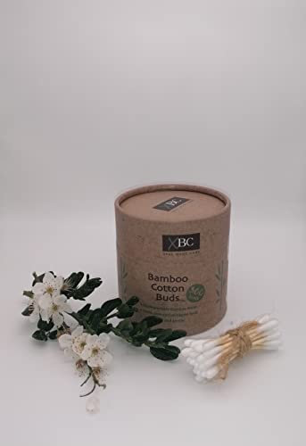 Premium 300 Biodegradable Eco Friendly Bamboo Cotton Buds | Compostable Wooden Ear Sticks | Zero Waste Disposable Products | Plastic Free Makeup Swab | Safety Organic Swabs for Eye Cleaning | Utensils