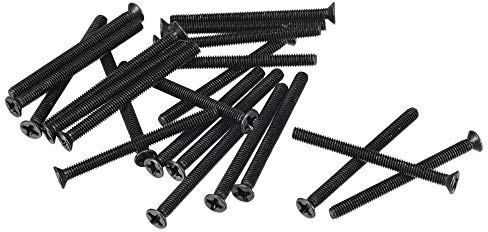 sourcing map 150 Stück M3x35mm Kreuzschlitzschraube Schrauben Verschluss | Phillips Senkkopfschrauben Flachkopf Schwarz für Laptop PC TV Lüfter Schalter