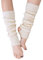 Awocan gestrickte Ballett-Beinstulpen für Mädchen/Damen, extra weiche, lange Beinstulpen für Yoga, Tanzen, Winter, Weiss/opulenter Garten, Einheitsgröße