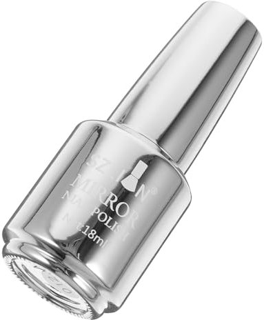 Minkissy 1pc Metallic Nail Polish Long Lasting Semi- Mirror Effect Nail Art Polish Shiny Metal Nail Polish (Silver)
