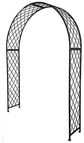 WFENG Pergola Rankhilfe Rankgitter,Pflanzbogen,für Kletterpflanzen im Freien,Dekoration für Hochzeitsfeiern Feier/Schwarz / W180cm×H250cm