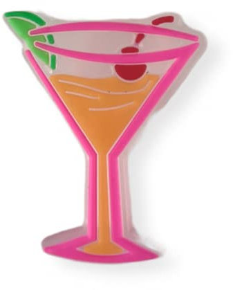 GDJEWLS Martini Cocktail Shoe Charms for Shoes, Wristbands and Bags Decoration | Non-Breakable, Non-Toxic PVC Shoes Charms | Fun Gift for Kids, Boys, Girls and Adults