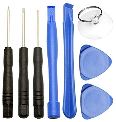 WANGQI Kit de herramientas 8 en 1 para reparación de teléfonos móviles iPhone 4, 4S, 5, 5S, 6, 7 y 8, 8 piezas