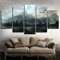 YUANJUN Puzzle 5 TLG Kunstdruck Modern Wandbilder Design Tapete Eingerahmt Bilder Drucke Leinwand Wandkunst Wohnkultur Gem?Lde Poster Mehrteilig XXL Drachen Skyrim