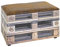 HAKU Möbel Sitztruhe Motiv, Kunstleder, MDF, Textilgewebe - Maße: B 65 cm x H 42 cm x T 40 cm, Style: Industrial