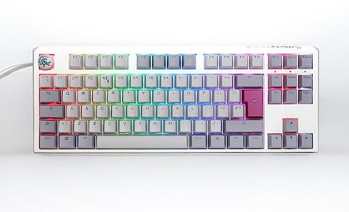 Ducky One3 Mist TKL Silent Red Cherry MX Switch Mechanical Keyboard - UK Layout