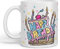 Vixar Happy Birthday Mug Cake Ceramic Coloured Mug Cup Gift Tea Coffee Christmas Office Home (White)