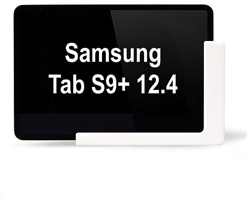 TabLines TWP030 Wandhalterung inklusive Ladefunktion über integrierten USB-C Adapter für Samsung Tab S9+ 12.4 (weiß)