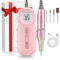 Madenia Fresa per Unghie 35000RPM, Lima per Unghie Elettrica Professionale Portatile, Senza Filo Fresa Manicure, USB Ricaricabile Fresa Unghie ,Velocità Regolabile, Nail Drill, Rosa
