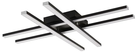 IMPTS Deckenleuchte LED Deckenlampe Decken Lampe mit 4 Gerade LED, 21W 980Lumen Modern Deckenbeleuchtung Warmweiß 3000K für Wohnzimmer, Küche, Schlafzimmer, Flur, Balkon