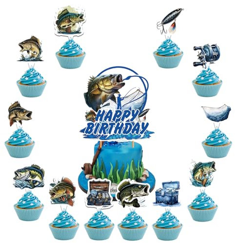 25 Pcs Angeln Kuchen Dekorationen Gone Angeln Kuchen Topper Cupcake Toppers zum Angeln Geburtstag Dekorationen Geburtstagsparty Zubehör Baby Dusche Dekorationen