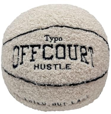 Sollee Basketball Plüsch-Kissen Basketball Plüschtier Basketball-Wurfkissen Simulation Ball Plüschkissen Plüsch Ball Kissen für Couch Sofa Home Decor