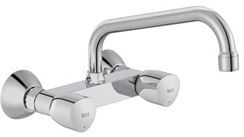 Roca A5A748EC00 Mezclador Bimando Pared Cocina/Lavadero, Coleccion Brava, Cromado