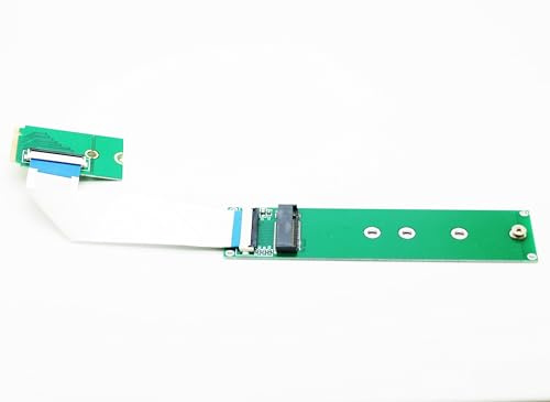 Sintech Cable de extensión M.2 NVME 2242 a 2280, tarjeta extensor NGFF M-Key PCIe SSD 2230 a 2280 con cable antielectromagnético invertido laminado de 10 cm