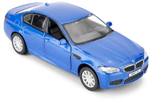imtfzct 1/36 BMW M5 Alloy Modellauto, Spielzeugauto mit Power-Funktion, Freizeitfahrzeug, Auto-Geschenk für Jungen und Mädchen (blau)