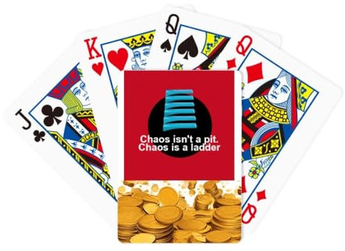 no/no Chaos Pit Ladder Art Deco Fashion Gold Poker Spielkarte Klassisches Spiel