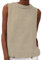 Women's Cotton Linen Tank Tops High Neck Casual Cami Sleeveless Camisole Blouses Summer Basic Shirt Solid Color Crop Tops(Khaki,XX-Large)