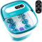Spa pour les pieds avec chaleur et massage et jets, comprend une télécommande, une pierre ponce pliable pour les pieds avec chaleur et bulles de massage et vibrations et 24 balles de massage Shiatsu