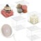 Leslady Durchsichtige Kunststoff Geschenkboxen 45 Klein Macarons Boxen für Hochzeiten und Partys, Geburtstage, Weihnachten, Inklusive Weißem Band(7.6 x 7.6 x 7.6 CM)