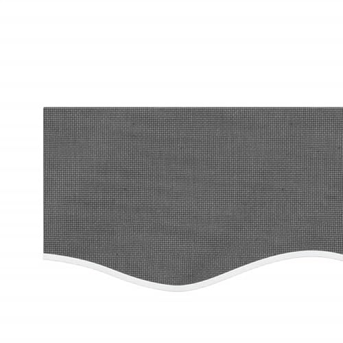 Homgoday Anthrazit Markisenvolant, 6 m, Polyester mit PU-Beschichtung, UV-beständig, wetterfest, Wasserabweisend, schmutz- und staubabweisend, Garten