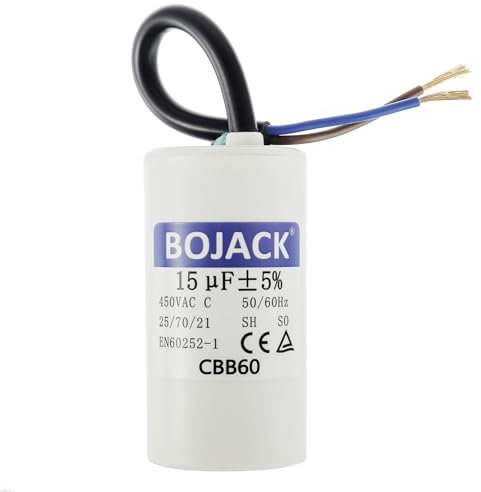 BOJACK CBB60 450V 15uf AC Condensateur ondensateur de moteur, condensateur de démarrage de moteur, condensateur microfarad 50/60Hz Avec Fil