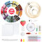 Romon Filo da Ricamo, Ricamo Kit Punto Croce Kit da Ricamare Braccialetti Ricami Embroidery Floss Con 5 Cerchi In Bambù, 100 Fili Colorati, 3 Pezzi di Tela Aida e Kit di Strumenti per il Cucito