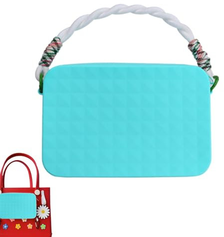 Tuxxjzm Organiseur de sac fourre-tout de plage, sac fourre-tout portable en silicone pour téléphone portable – Support de téléphone portable en silicone pour sac fourre-tout de plage bleu