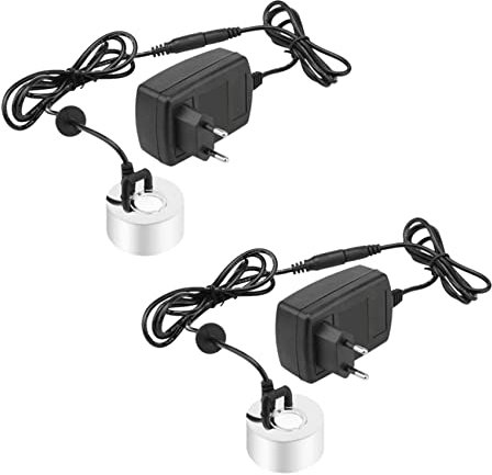 Wlauqueta 2X Nebulizador Ultrasónico Nebulizador Fuente de Agua Estanque Atomizador Humidificador de Aire Enchufe de la EU