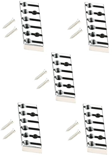 VICASKY 5pcs Headless Guitar Locking Nut Replacement Part for Electric Guitar Accessory String Fixator for Maintenance String