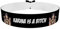 Karma is a Bitch Stoffarmband - Wasserfestes Satinarmband - Trendiges Armband mit Spruch - Handgemachtes Statement-Armband - Geschenkidee für Frauen und Männer - Stylisches Lifestyle-Accessoire
