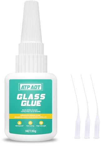 30g Glass Glue - Clear Waterproof Adhesive for Bonding Glass, Acrylic, Mirror & Materials | Super Instant Glue for DIY Crafts & Home Repairs