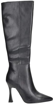 Stivali con tacco a tocchetto, Tacco alto 10cm BLACK 40