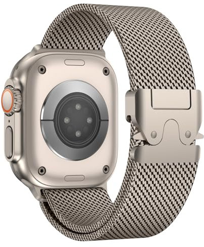 Milanaise Armand Compatibile con Apple Watch Armand 49 mm, 46 mm, 45 mm, 44 mm, 42 mm (serie 1 2 3), cinturino in metallo in acciaio inox per iWatch Ultra 2/Ultra Serie 10/9/8/7/6/5/4/3/2/1/SE