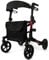 Parvum Brava Rollator – Rot – Leicht, stabil & 3-fach faltbar – Mit integriertem Bremssystem, Sitz, Rückenlehne, Tasche, Stockhalter & semi-soft Rädern – nur 6,8 kg – Gehhilfe für Senioren