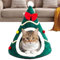 Casa para Gatos con Árbol De Navidad | Cueva para Gatos con Árbol De Navidad - Casa De Campaña De Felpa para Mascotas, Tienda De Campaña para Gatos con Árbol De Navidad, para Dormir Cálido Y Acog