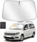 ZATOOTO Sonnenschutz Auto Frontscheibe Custom Fit für VW Caddy 2003-2020, Windschutzscheibe Sonnenschutz Faltbare, Verdickte Reflektierende Polyester Blockiert UV-Strahlen und Hält das Auto Kühler
