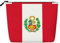 Die Flagge von Peru ist eine vielseitige Reise-Make-up-Tasche, ideal für den Alltag und Geschäftsreisen, Schwarz , Einheitsgröße, Kulturbeutel