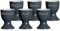 LUXENTU Eierbecher Doppio mit personalisierter Gravur, 6er Set, Kleine Ei-Halter mit einzeiligem Gravurbereich, Perfekt für Namen und Sprüche zu Ostern, Porzellan, Anthrazit